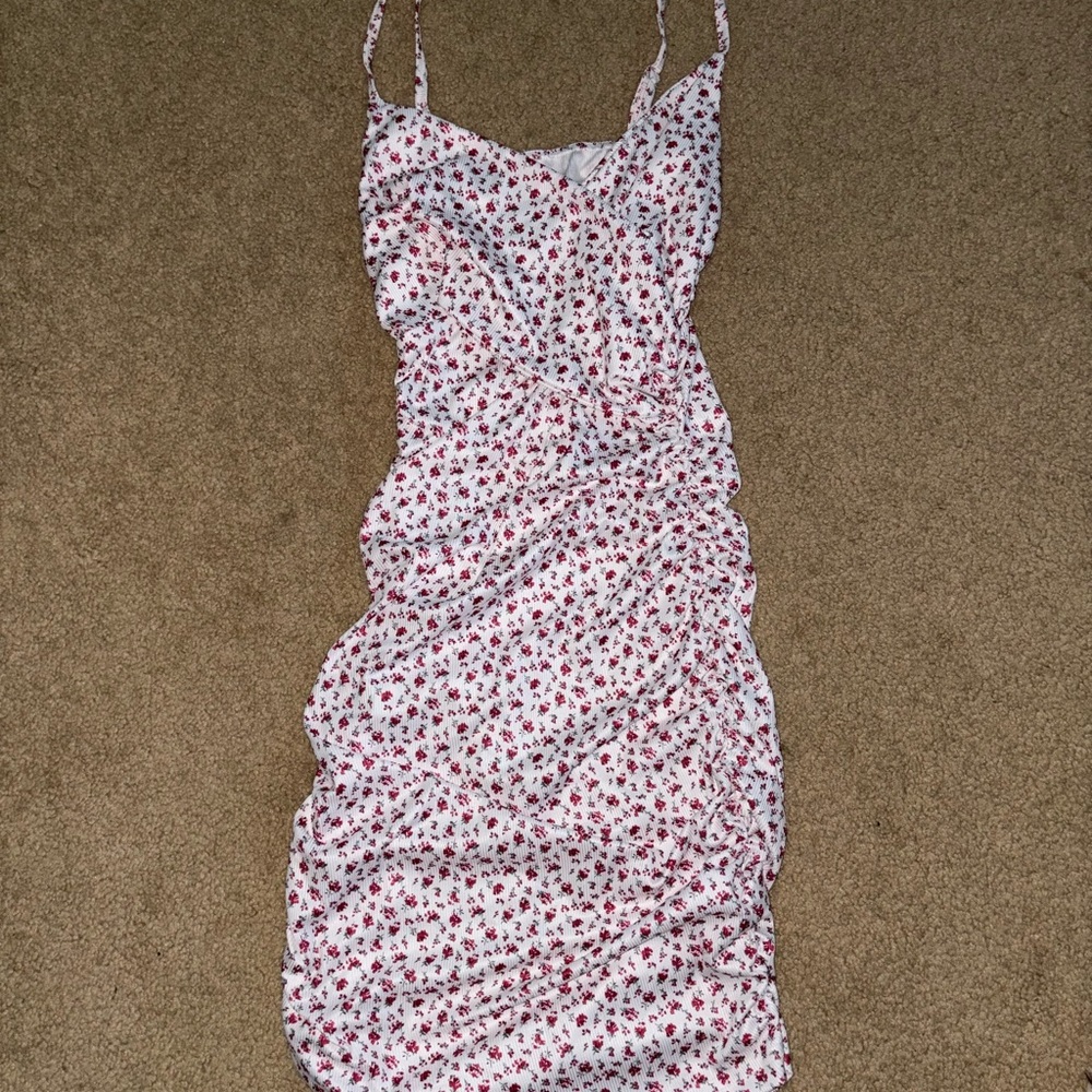 Floral Print Spaghetti Strap Dress
